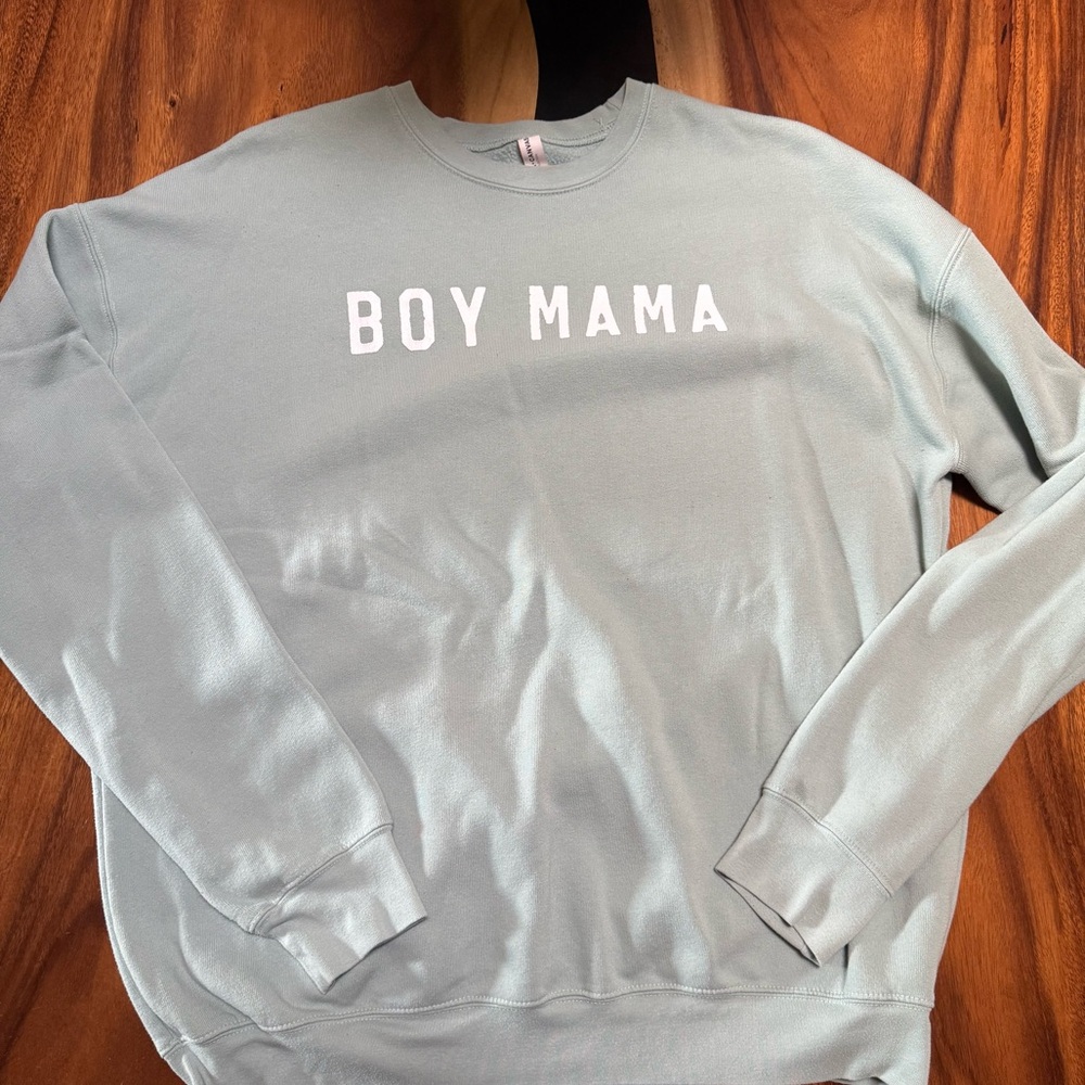 Boy Mama Sweater - Light Blue